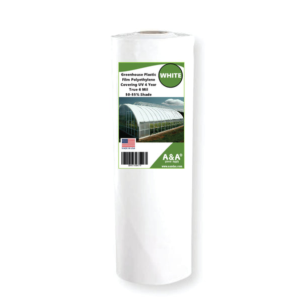 Greenhouse Plastic White Poly Cover Film UV Resistant 6mil 4 Year 55%