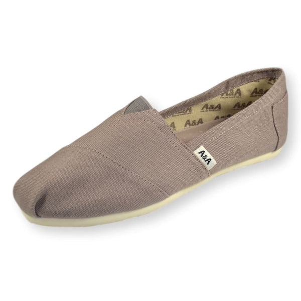 Gray Vegan Canvas Slip On Shoes Alpargatas for Women and Men A A Grower Supply
