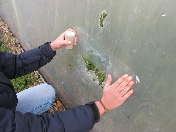 Greenhouse Plastic Poly Permanent Repair Tape UV Clear - 4 Inches x 108 Feet-A&A Grower Supplies