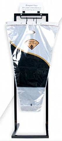 Flower Bouquet Stand Rack Holder Display for Cellophane Sleeve Plastic Bags